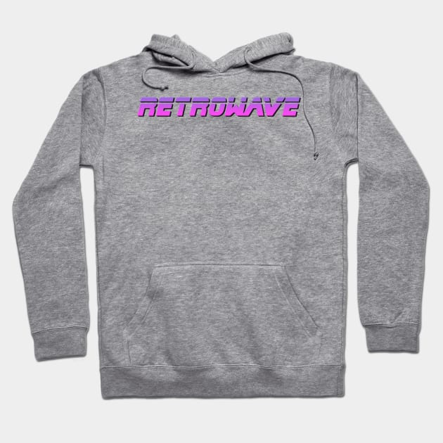 RETROWAVE (on white) Hoodie by RickTurner